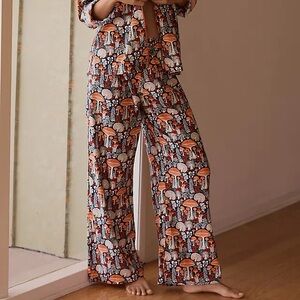 Anthropology Real Fun You Mushroom lounge pants